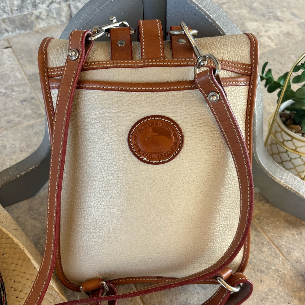Dooney and Burke Rare Adjustable Backpack, Cream